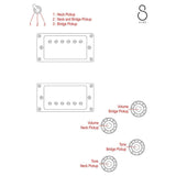 Sire L7VN/BK elektrische gitaar – L-Style, mahonie met maple top, Zwart, P90 pickups, stainless frets, locking tuners