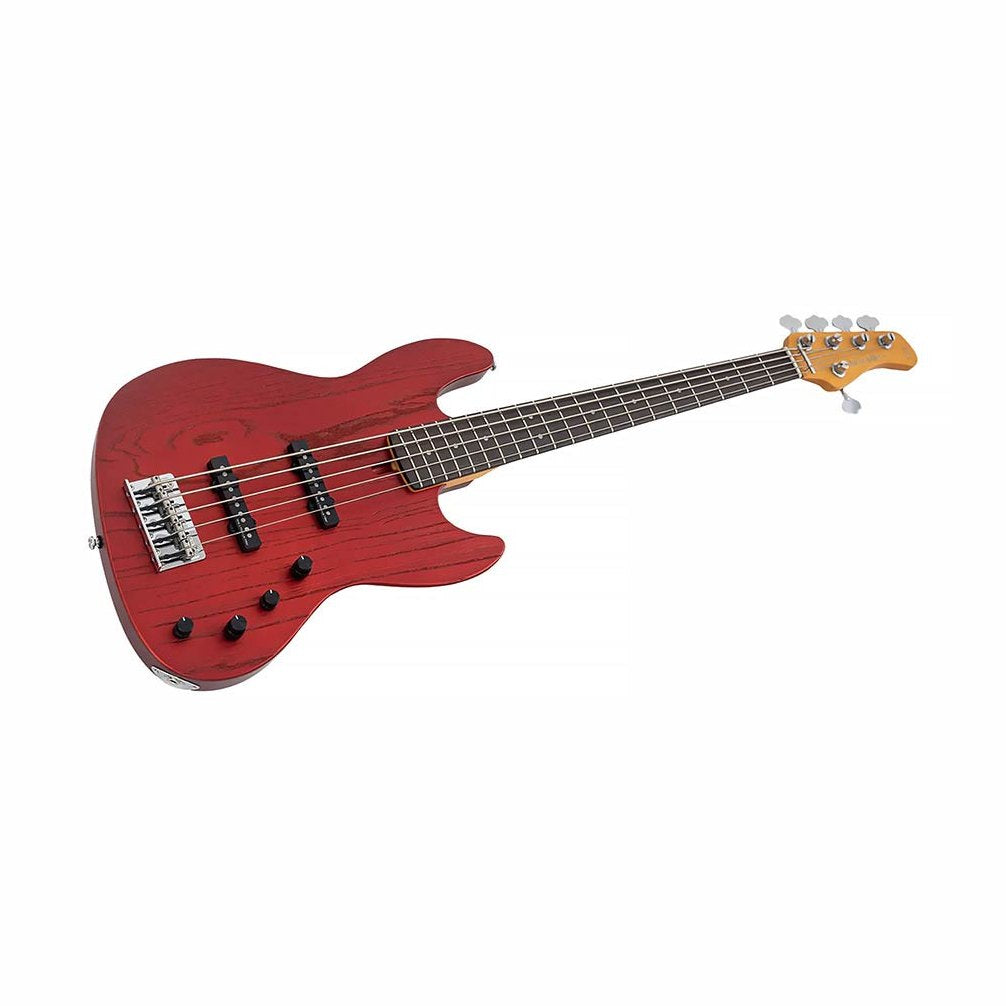 Sire V6 5/CAR Marcus Miller actieve 5-snarige basgitaar Candy Apple Red