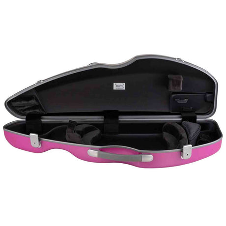 BAM BONB2004XLWVT Bonbon vioolkoffer 4/4 fuchsia paars met witte top