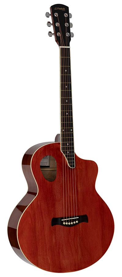 Nashville GOF-110-TRD Offset Soundhole Akoestische Gitaar Transparent Rode