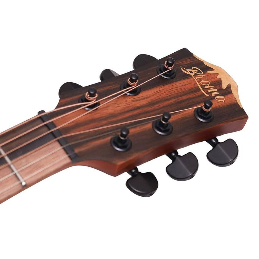 Bromo BAT8ME/BK Tahoma Series Mini Jumbo walnoot akoestische western gitaar