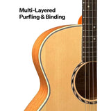 Bromo BAA8S Appalachian Series Mini Jumbo naturel akoestische western gitaar