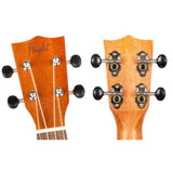 Flight NUS350 DC Soprano Ukulele met African Sapele Body, Dreamcatcher Lasergravure en Bone Topkam