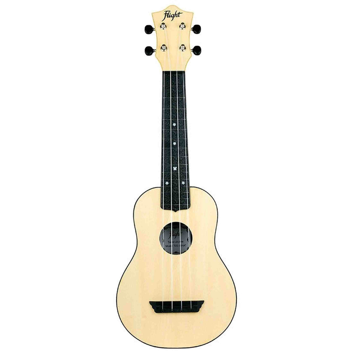 Flight TUS-35 NAT Soprano Ukulele Natural met Linden Top, ABS Body en Aquila Snaren