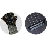 Flight TUS-35 BK Soprano Ukulele Zwart met Linden Top, ABS Body en Aquila Snaren