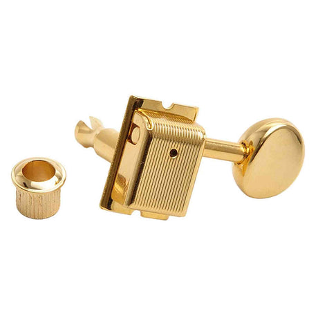 Kluson M6NLG Stemmechanieken voor gitaar "No Line", 6x links met ovale knoppen, goud