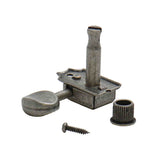 Kluson M6NLA Stemmechanieken voor gitaar "No Line", 6x links met ovale knoppen, antique