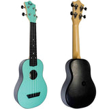 Flight TUS-35 LB Soprano Ukulele Lichtblauw met Linden Top, ABS Body en Aquila Snaren
