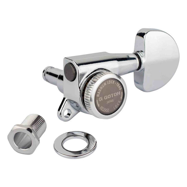 Gotoh GTH14118 SG381 stemmechanieken (posts 6xXL) met Magnum Lock Trad and 20 knoppen, 3L3R, chroom