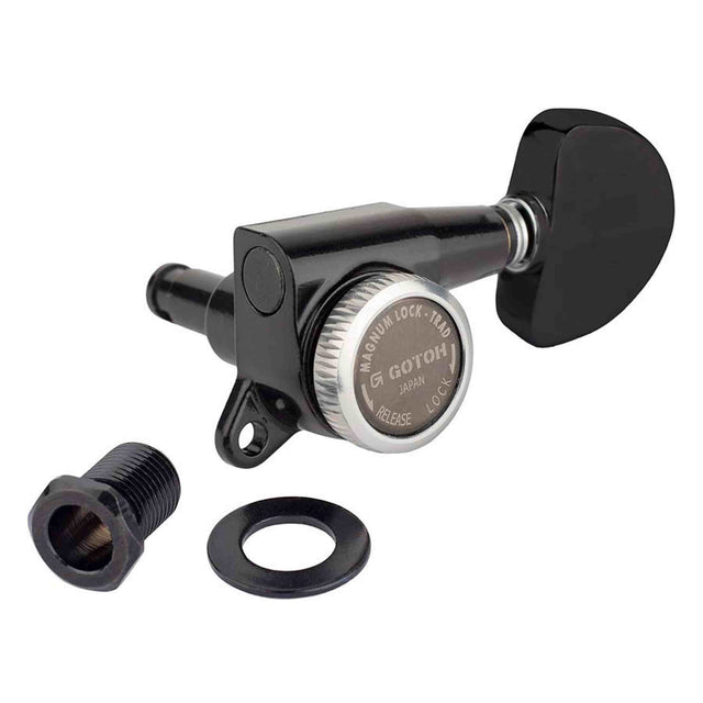 Gotoh GTH14136 SG381 stemmechanieken met Magnum Lock Trad and AB20 knoppen, 3L3R, cosmo zwart