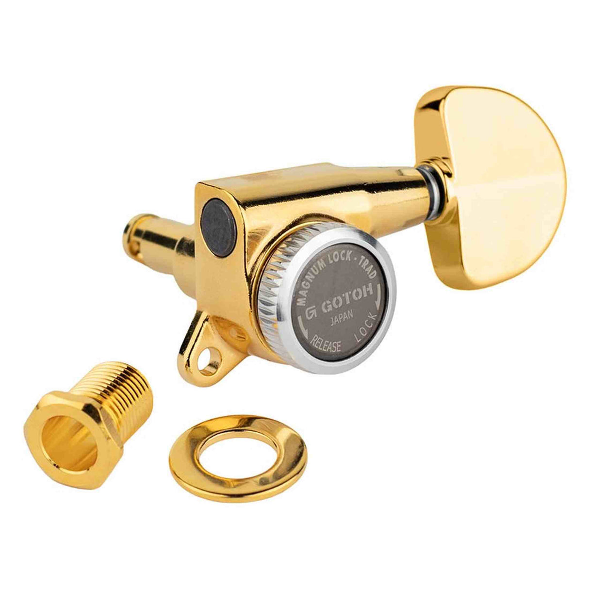 Gotoh GTH14137 SG381 stemmechanieken met Magnum Lock Trad and AB20 knoppen, 3L3R, goud