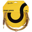 Boston GCRT-15A Prime Series woven jacket instrumentkabel jack–haakse jack 1,5 meter yellow tweed
