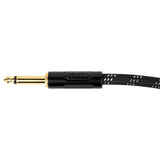 Boston GCRB-60 Prime Series woven jacket instrumentkabel jack-jack 6 meter black tweed
