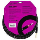 Boston GCRB-90A Prime Series woven jacket instrumentkabel jack–haakse jack 9 meter black tweed