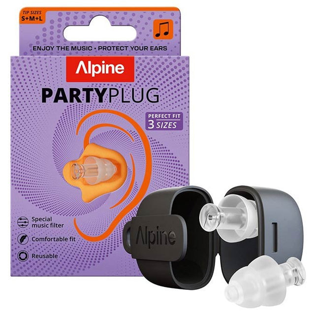 Alpine ALP-PP PartyPlug Oordoppen – Transparant, met Muziekfilter 3 Maten