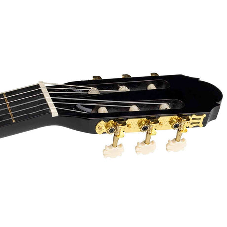 A. Martinez MTC-080/B 4/4 klassieke gitaar zwart met verstelbare truss rod