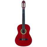 A. Martinez MTC-083/R 3/4 klassieke gitaar dark red transparent met truss rod