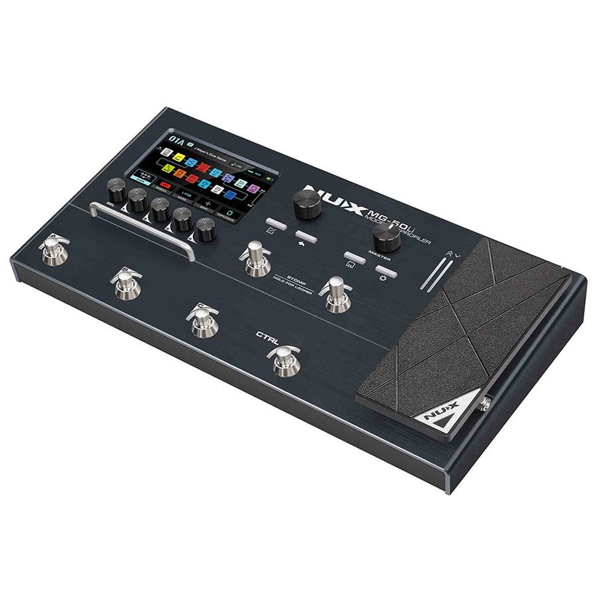 NUX MG-50Li DB Multi-Effects Processor with Amp Modeler, Profiler, Battery, USB Audio and Gig Bag, Dark Blue