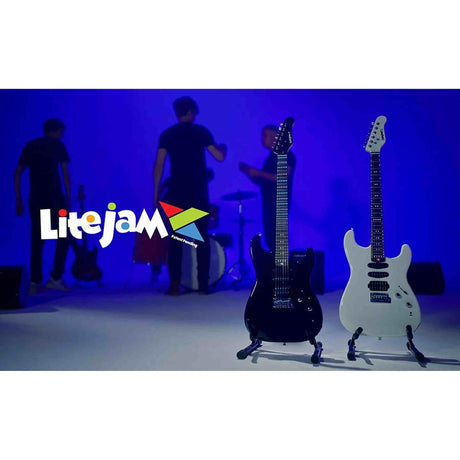 Litejam RGB24/BK Smart Learning Elektrische Gitaar Set Black 24 frets HSH RGB LED