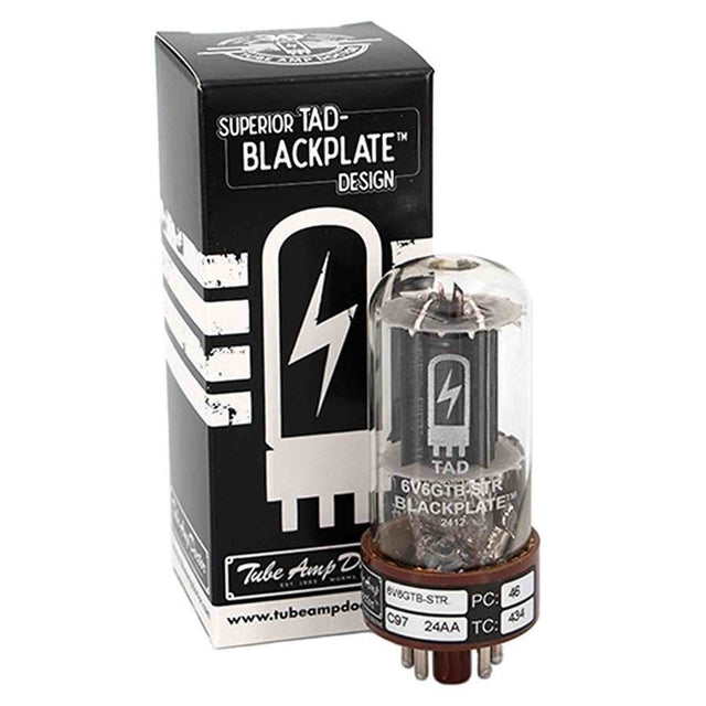 TAD 6V6GTBSTRBP/4 – 4 stuks Quartet matched 6V6GTB-STR Blackplate buizen, RCA-stijl sound RT734