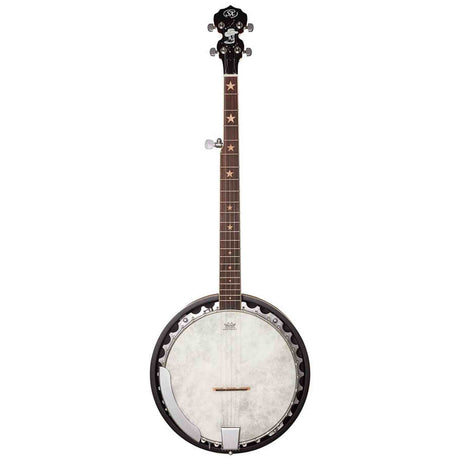 SX BJ565 5-Snarige Bluegrass Banjo 11 Inch Aluminium Rim met Remo Fiberskyn Vel en Gigbag
