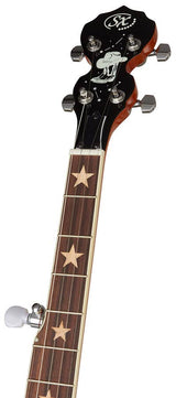 SX BJ565 5-Snarige Bluegrass Banjo 11 Inch Aluminium Rim met Remo Fiberskyn Vel en Gigbag