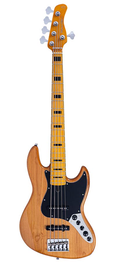 Sire V7N A5/NT Marcus Miller 5-snarige Actieve Basgitaar Natural met Elzen Body en Heritage-3 Preamp