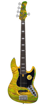 Sire V7N A5/YS Marcus Miller 5-snarige Actieve Basgitaar Matte Yellow Swirl met Elzen Body en Heritage-3 Preamp