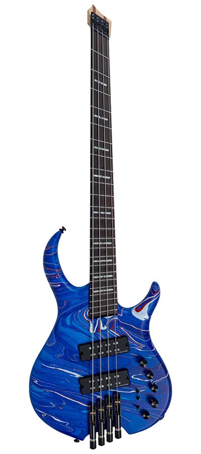 Sire M6H 4/BLSW Marcus Miller M6H Headless 4-String Active Basgitaar Blue Swirl
