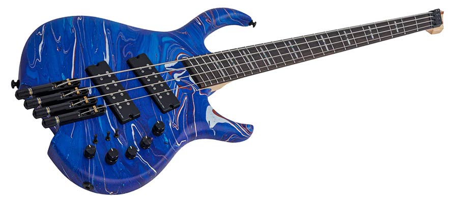 Sire M6H 4/BLSW Marcus Miller M6H Headless 4-String Active Basgitaar Blue Swirl