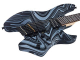 Sire X6H6/BKSW Larry Carlton Headless Elektrische Gitaar Black Swirl met Tremolobrug en Gigbag