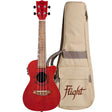 Flight DUC380 CEQ Coral Elektrisch-Akoestische Concert Ukulele met Cutaway, Mahogany Body, Pickup met EQ en Aquila Nylgut Snaren