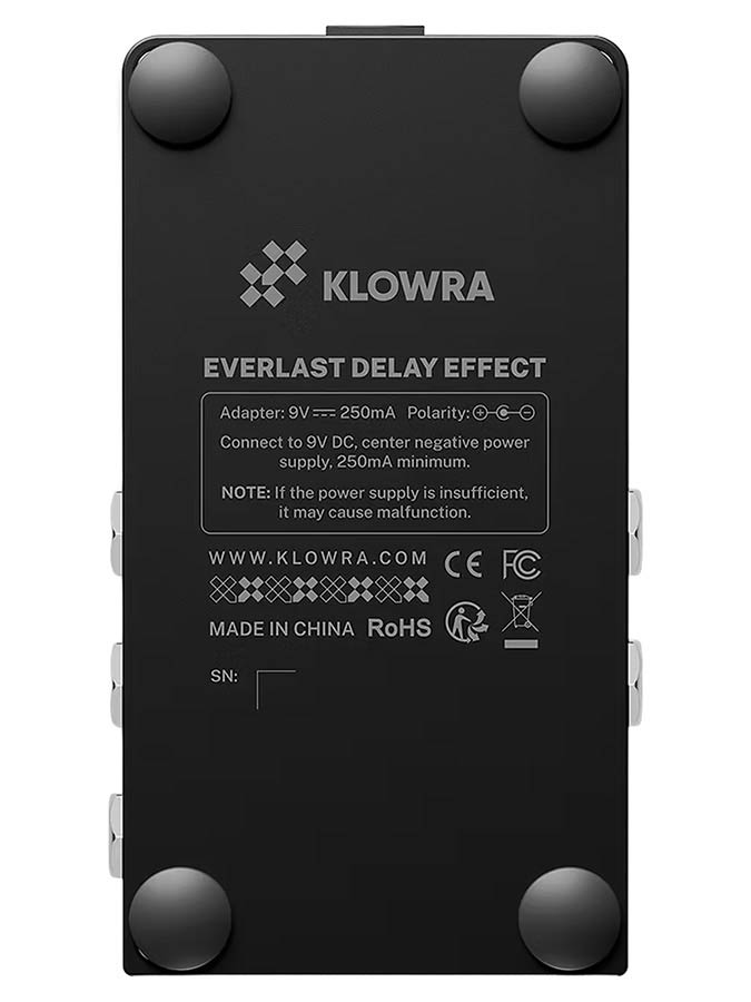 Klowra KBS-02 Bloom Infinity EVERLAST stereo multi-type delay pedaal