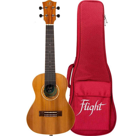 Flight Leia CE Elektrisch-Akoestische Concert Thinline Ukulele met Solid Cedar Top, Acacia Body en Double B1U Pickup