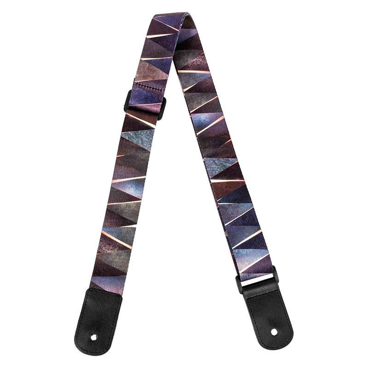Flight S35 Arcana Ukulele Strap Poly/Leer met Geometrisch Patroon en Verstelbare Lengte