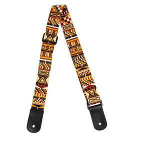 Flight S35 Marigold Ukulele Strap Poly/Leer met Verstelbare Lengte en Leren Strap Ends