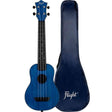 Flight TUSL-35 DB Soprano Longneck Ukulele Donkerblauw met Linden Top, ABS Body en Aquila Snaren