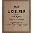 Flight FUSSC-100 Sopraan/Concert Ukulele Snarenset – Fluorocarbon