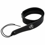 Flight S51 Black Leather Ukulele Strap EU Handmade with Headstock Tie