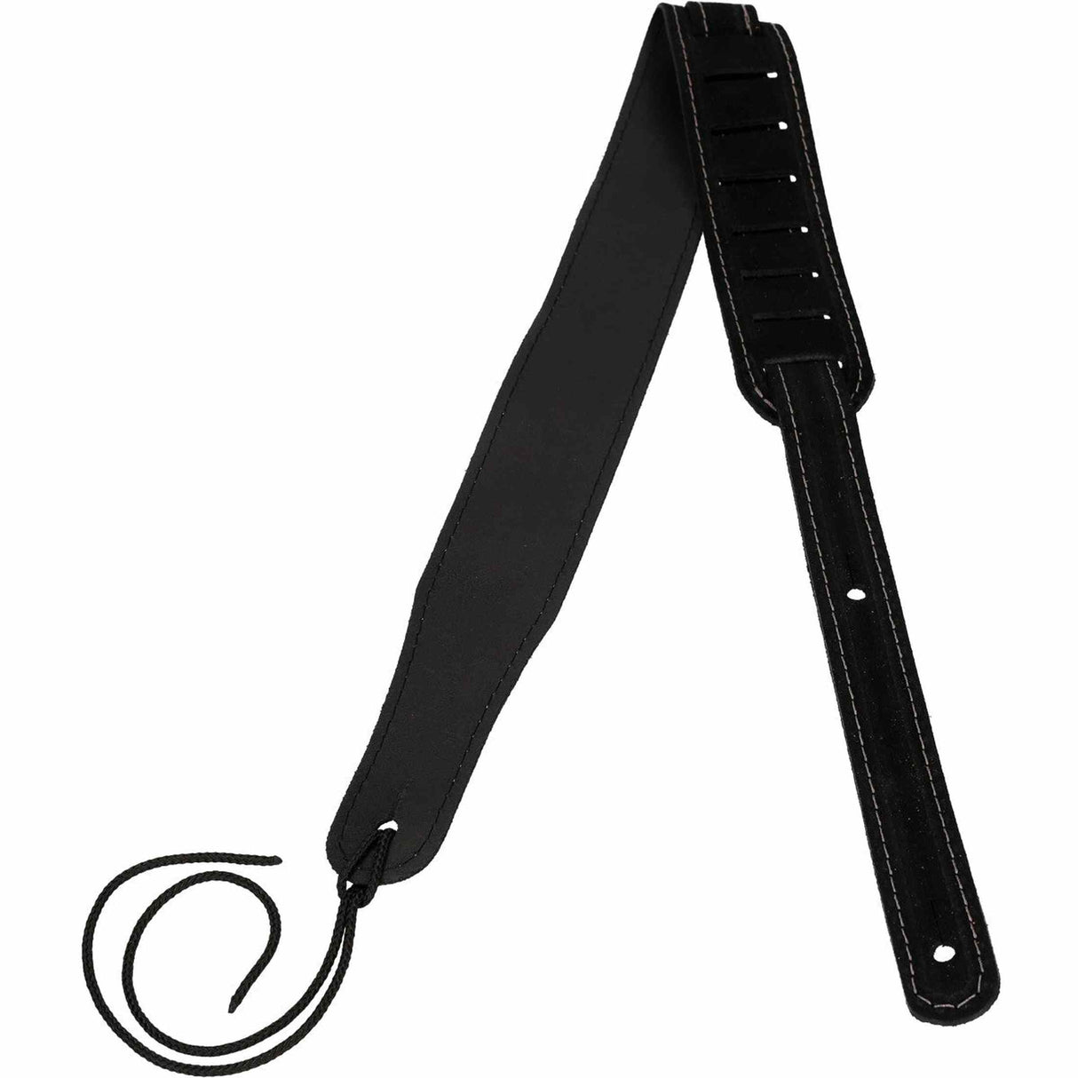 Flight S42 Black Suede Ukulele Strap EU Handmade with Headstock Tie