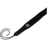 Flight S42 Black Suede Ukulele Strap EU Handmade with Headstock Tie