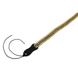 Flight S47 Black Gold Ukulele Strap Vegan Nubuck with Braided Pattern and Headstock Tie