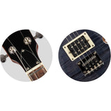 Flight Vanguard Transparent Black – Elektrische Solidbody Tenor Ukulele met 2 Humbuckers