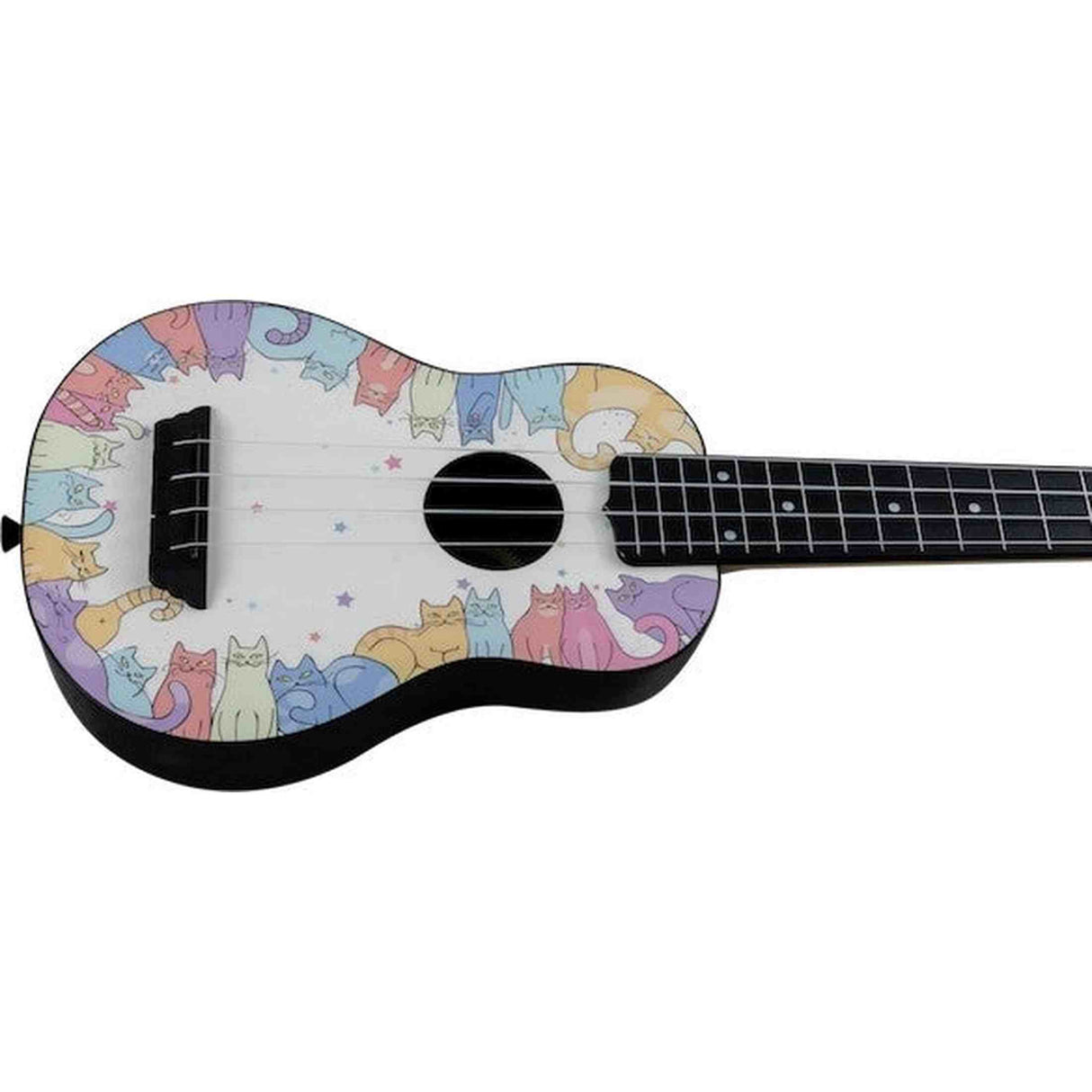 Flight TUS40 Kitty Travel Ukulele Soprano met Linden Top en ABS Body