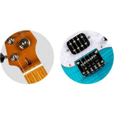 Flight Pathfinder OBL Baritone Solid Body Elektrische Ukulele met Flame Maple Top, Humbucker en Single Coil Pickups