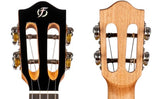 Flight Iris Tenor BK Ukulele met Solid Spruce Top, Mahogany Body en Zwarte Afwerking
