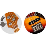 Flight Mini JB Bass SB Elektrische Mini Bas Ukulele Sunburst met Alnico 5 Pickups en Roasted Maple Hals