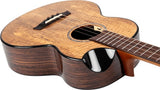 Flight Maia Baritone EQ-A Elektrisch-Akoestische Baritone Ukulele met Solid Mango Top, Rosewood Body en Stalen Snaren