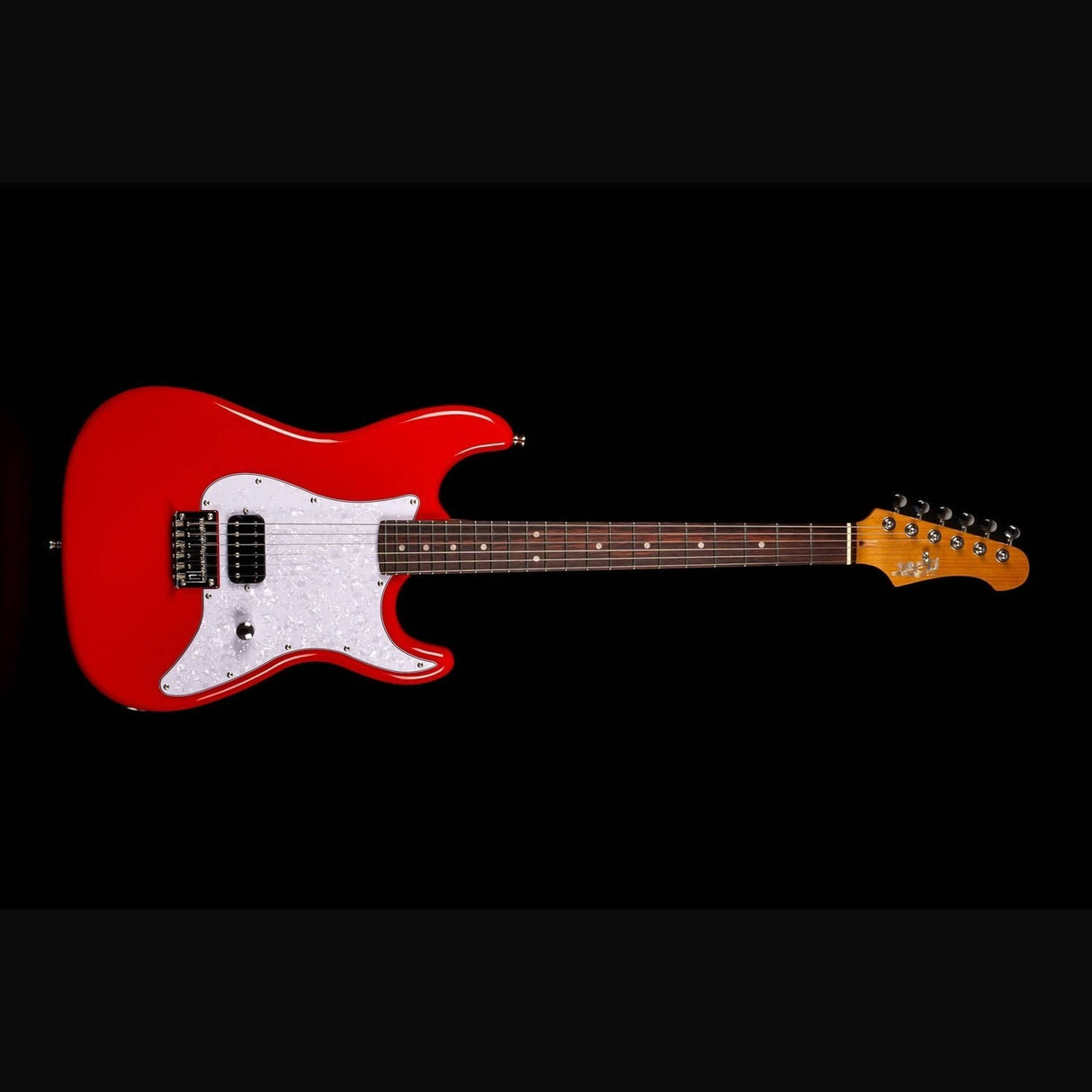 JET JS-400 HT RD S-style Elektrische Gitaar Humbucker Hardtail Rosewood Toets Rood