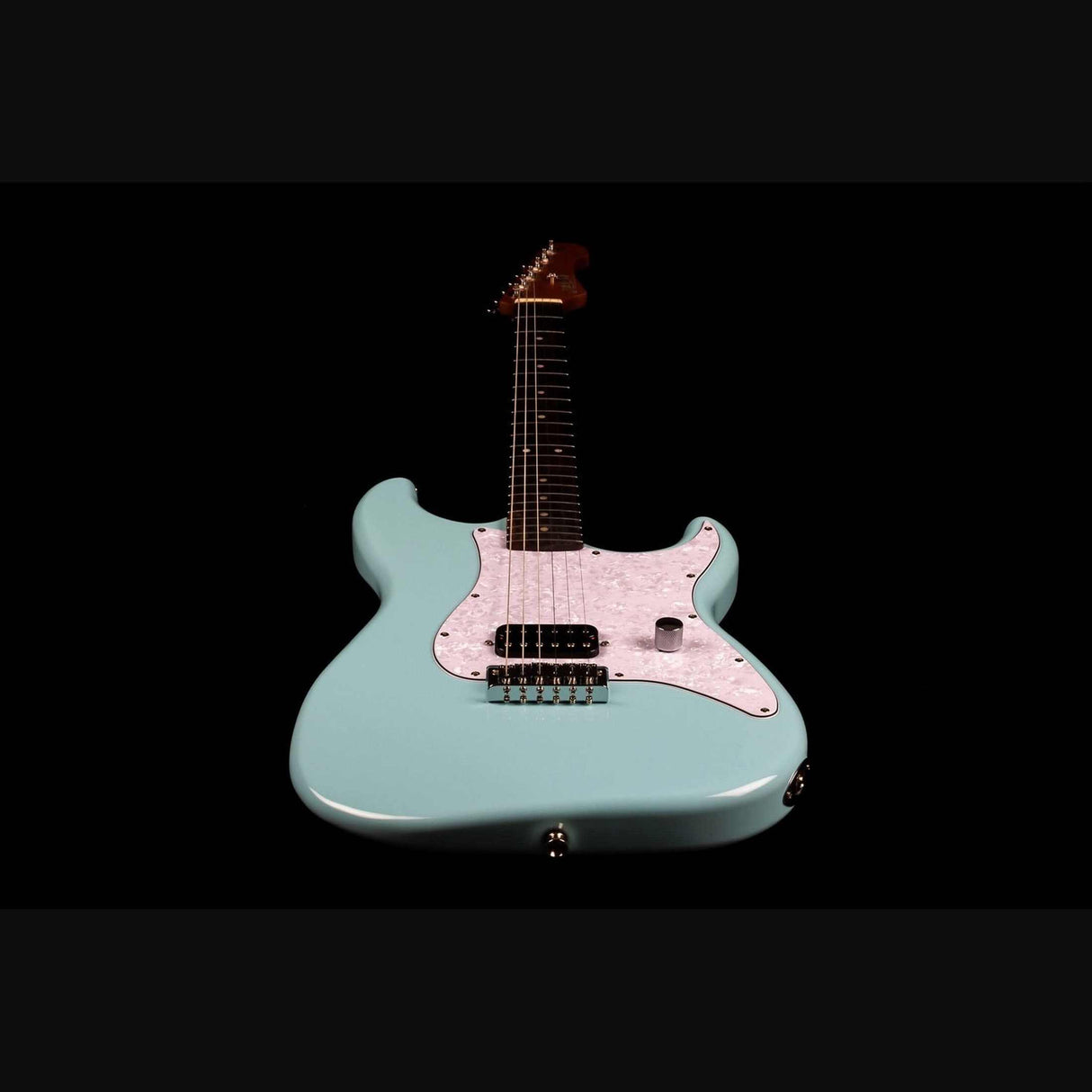 JET JS-400 HT BL S-style Elektrische Gitaar Humbucker Hardtail Rosewood Toets Blauw